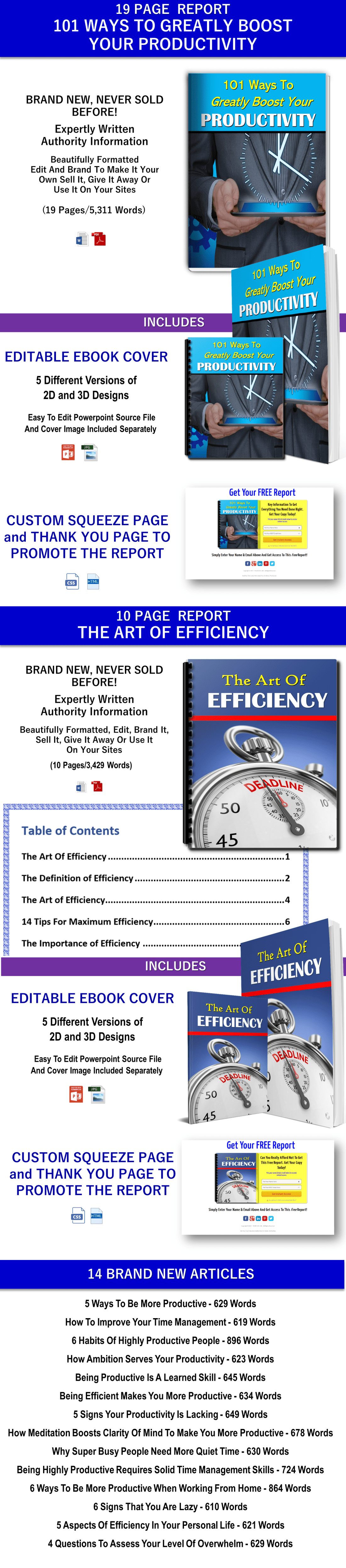 effeciency and productivity PLR