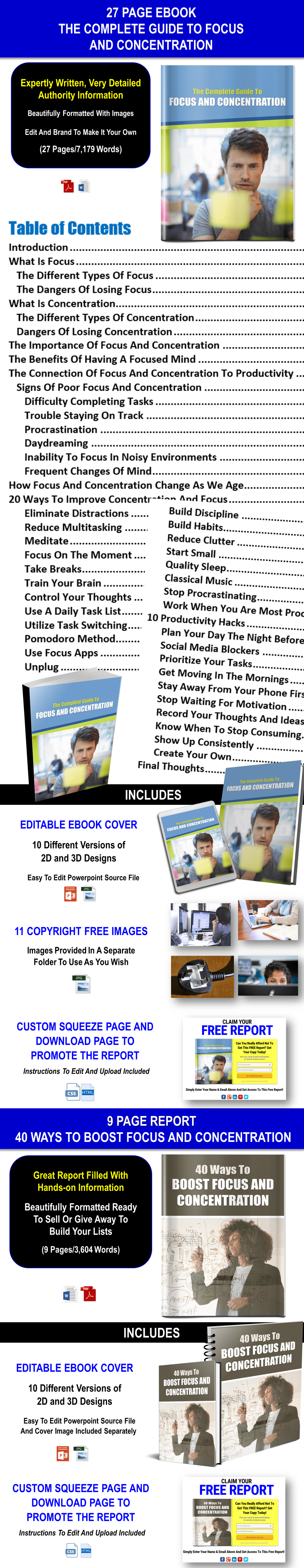 Boost Focus And Concentration Content with PLR Rights