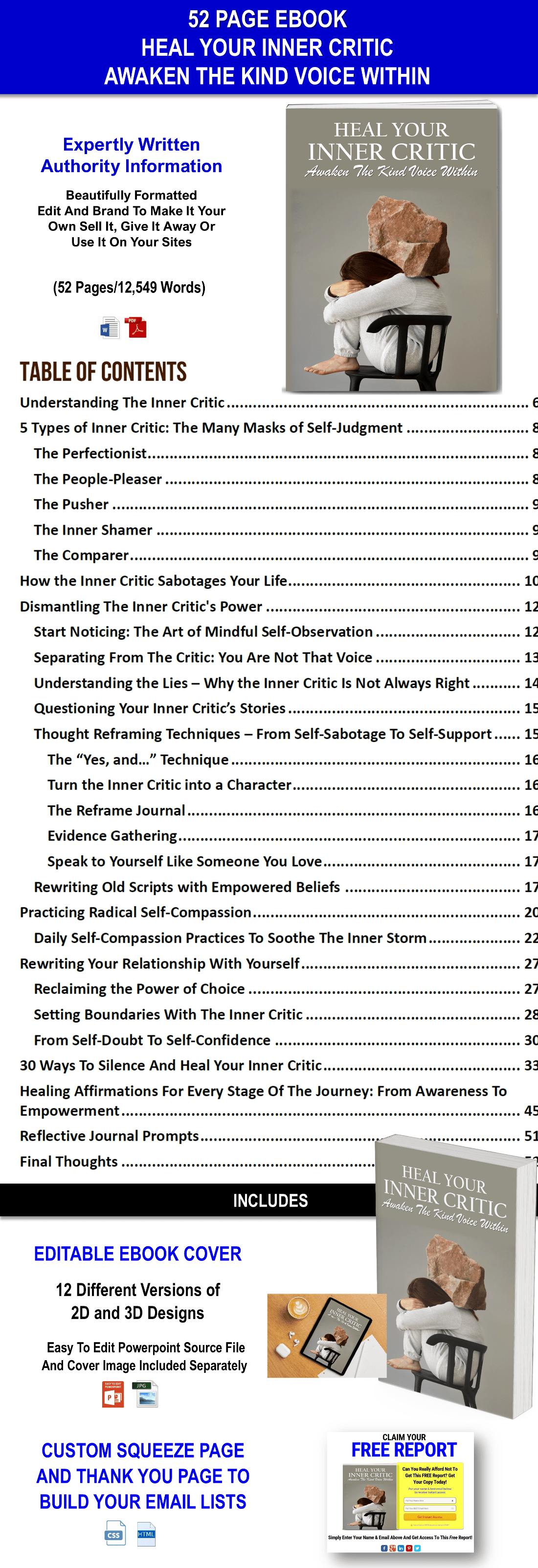 Heal Your Inner Critic - Awaken The Kind Voice Within with PLR Rights