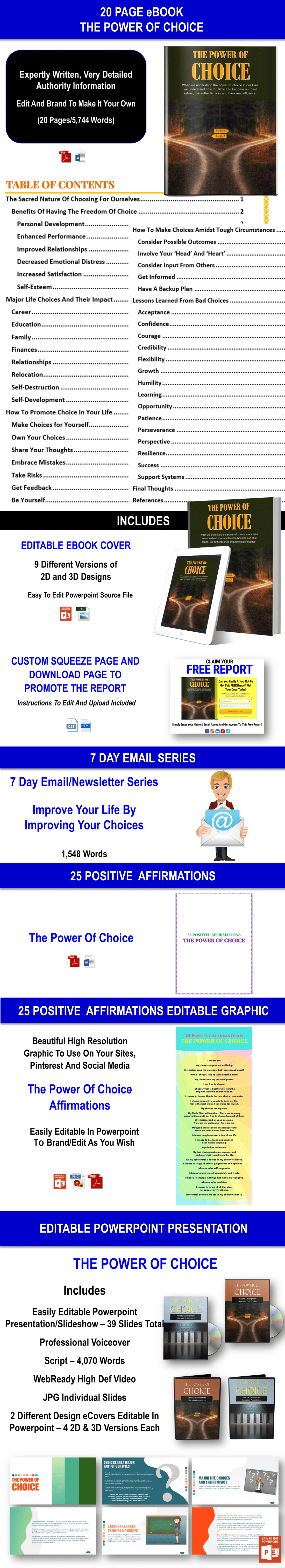 The Power Of Choice Content Pack with PLR Rights