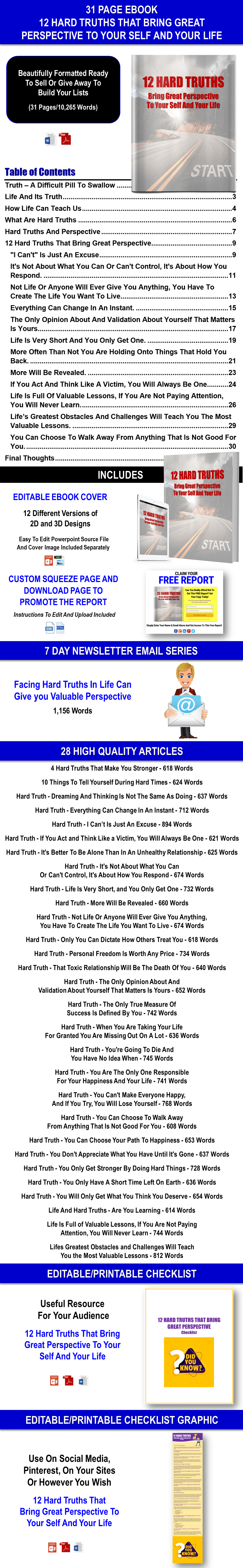 Hard Truths Content with PLR Rights