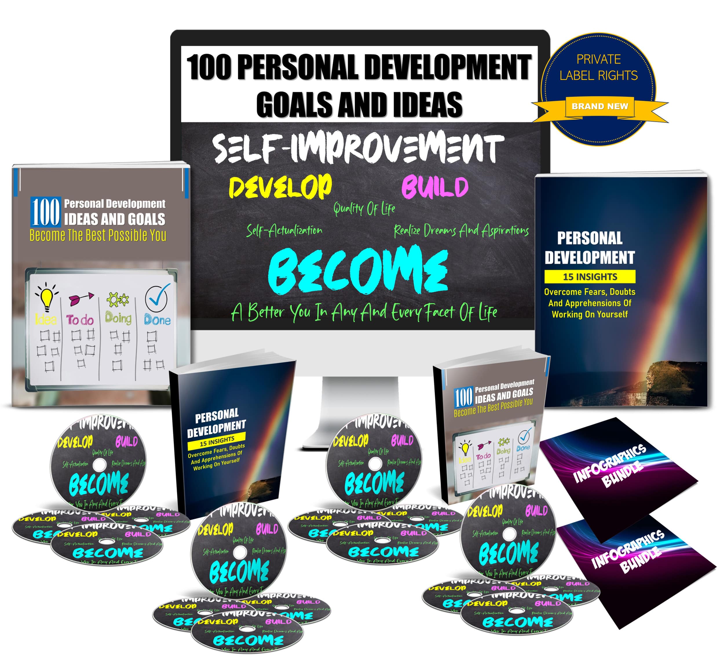 100 Personal Development Goals And Ideas Content Pack With PLR Rights