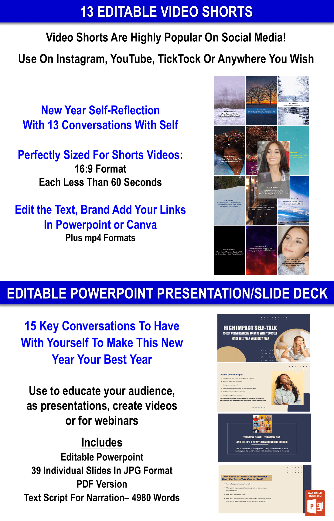 High Impact Self-Talk – 15 Key Conversations With Yourself - Make This Year Your Best Year Content With PLR Rights