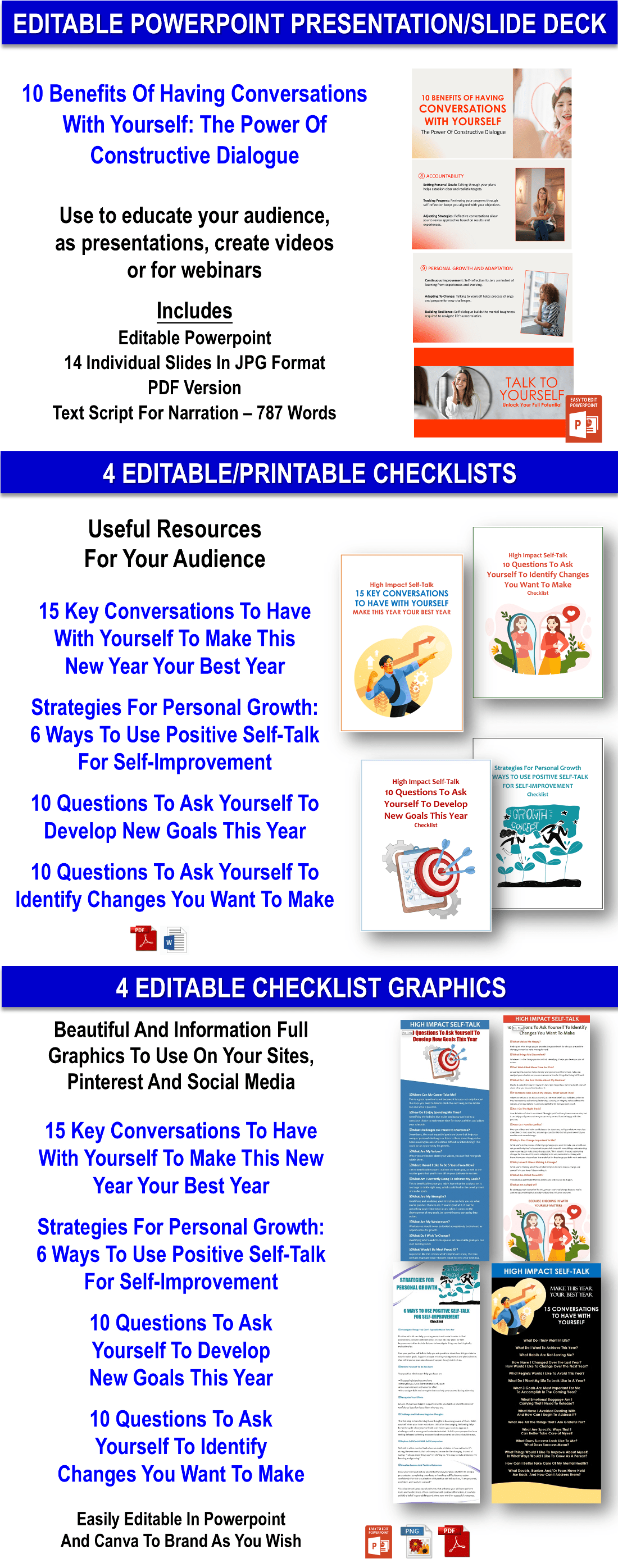 High Impact Self-Talk – 15 Key Conversations With Yourself - Make This Year Your Best Year Content With PLR Rights