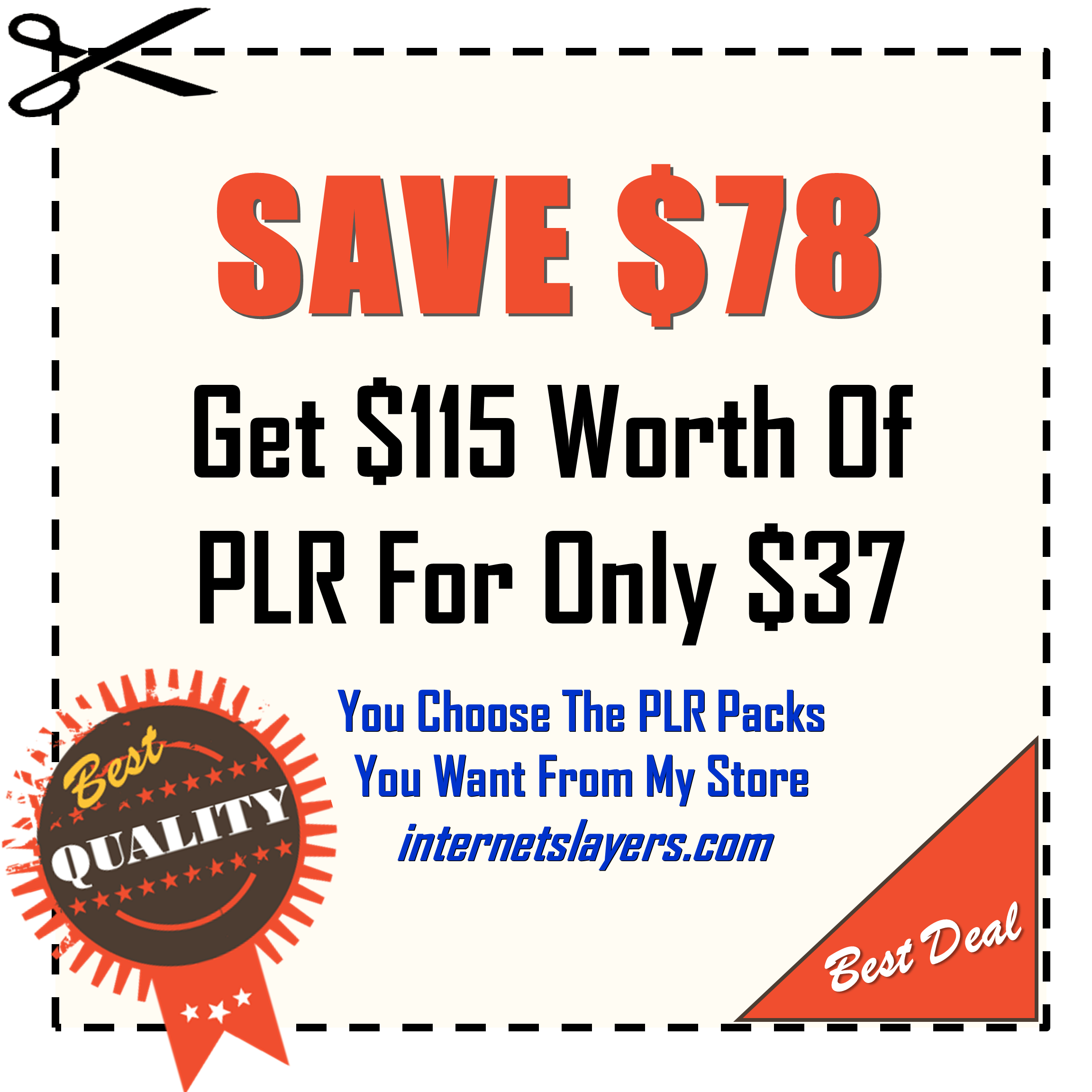 $115 Worth Of PLR For $37