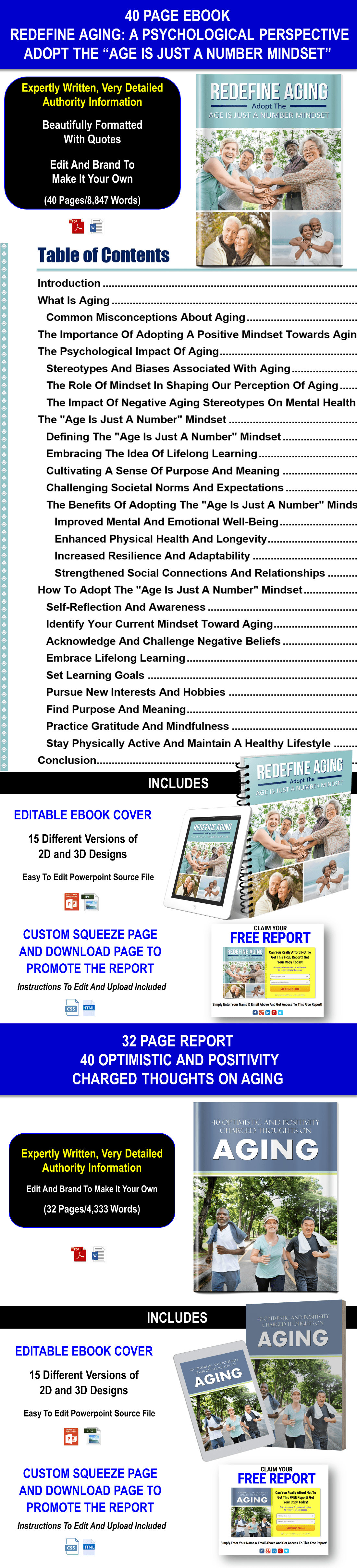 Redefine Aging – Adopt The Age Is Just A Number Mindset Giant Content Pack with PLR Rights