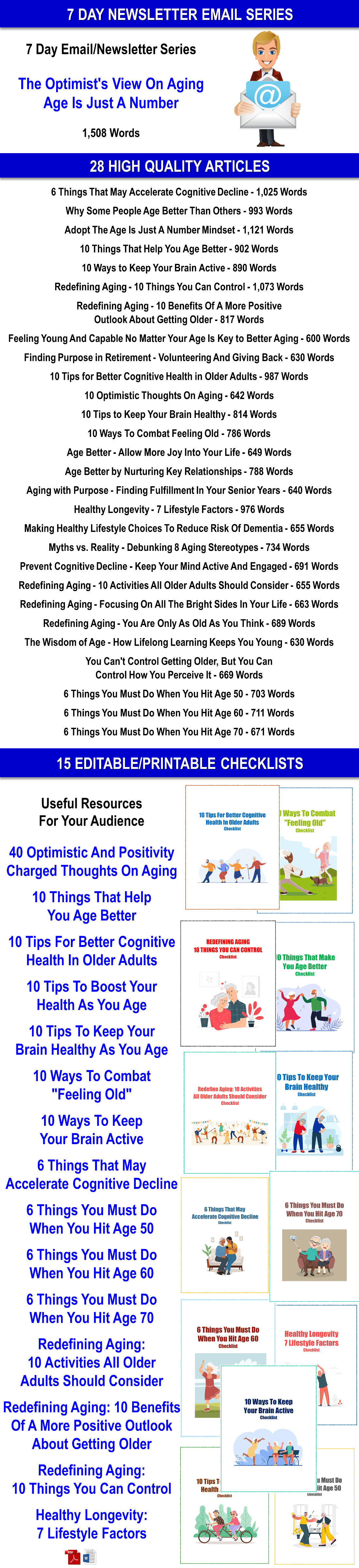 Redefine Aging – Adopt The Age Is Just A Number Mindset Giant Content Pack with PLR Rights