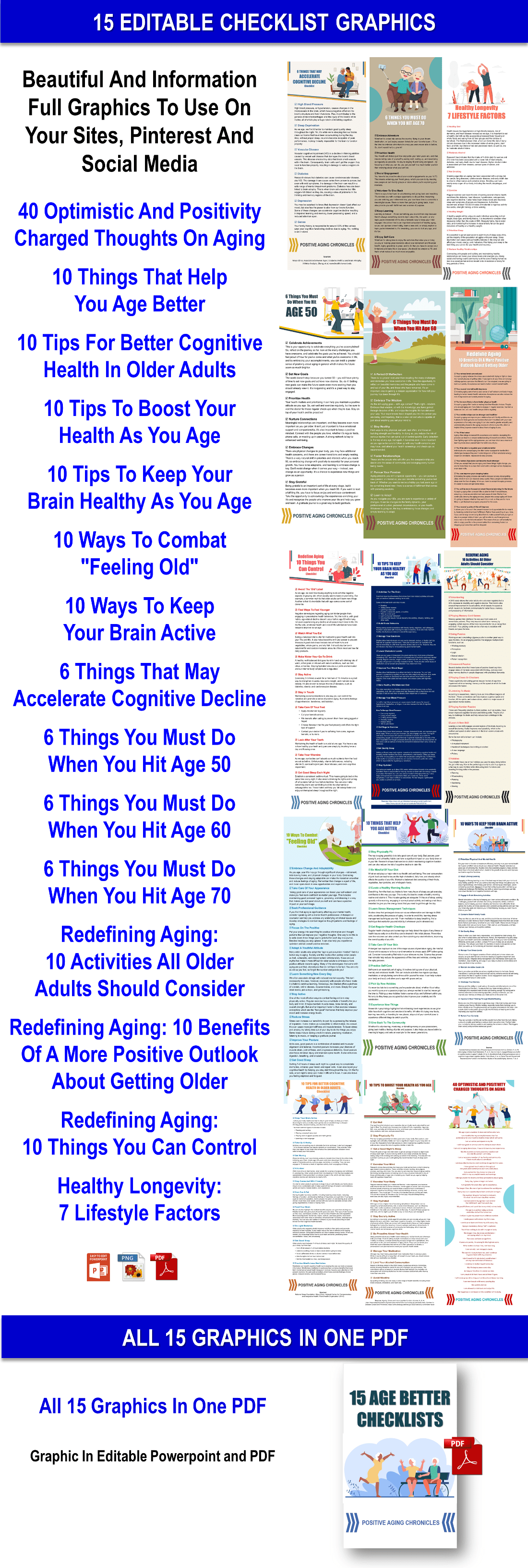 Redefine Aging – Adopt The Age Is Just A Number Mindset Giant Content Pack with PLR Rights