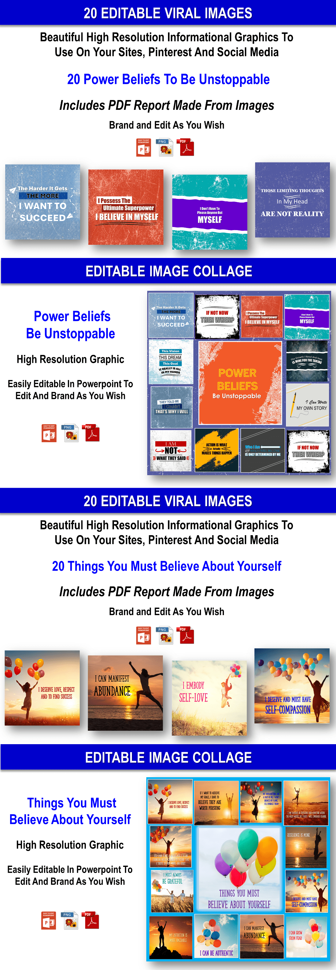 Be Unstoppable - The Power Of Your Beliefs And 20 Strong Beliefs Content Pack - PLR Rights