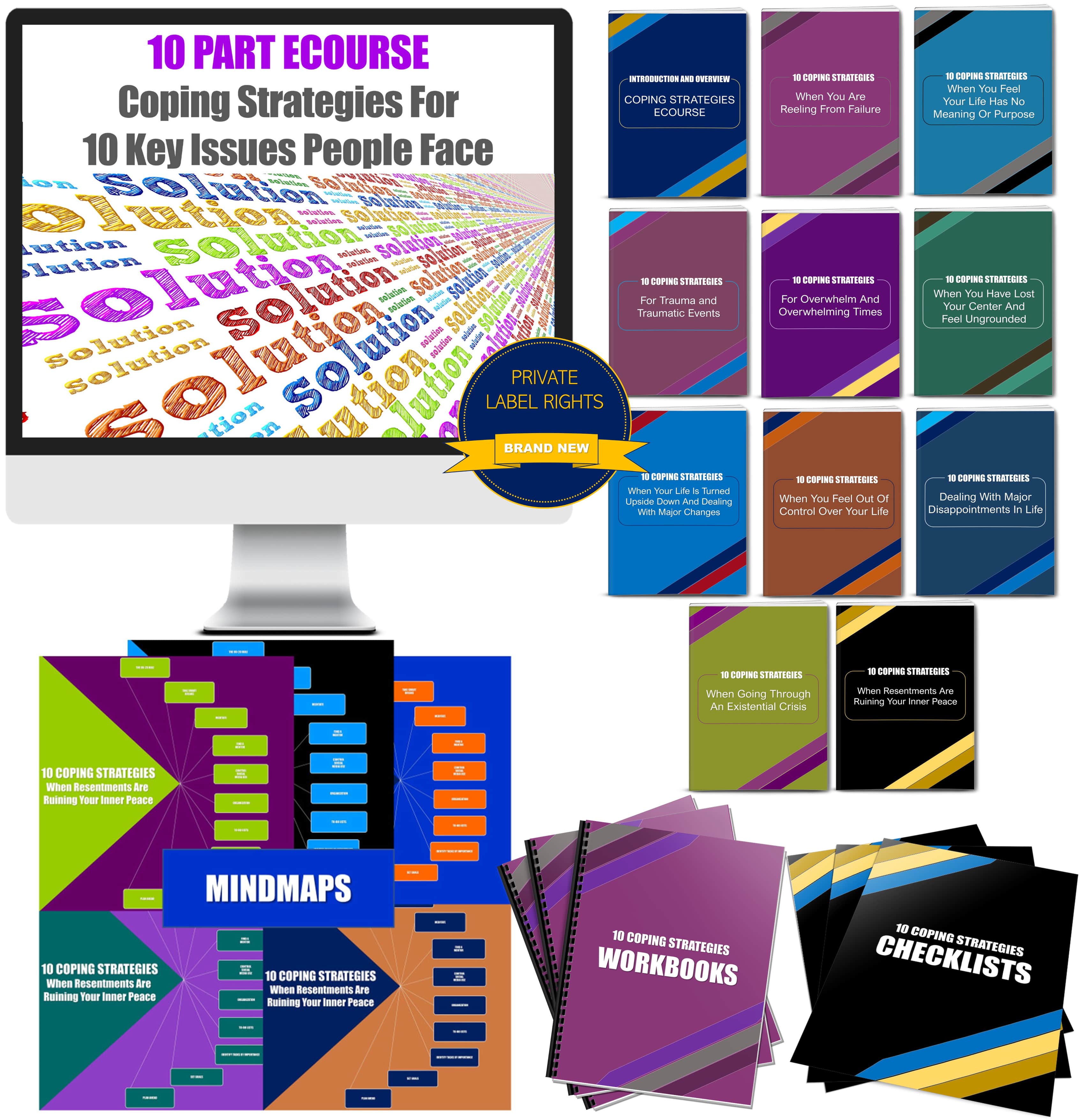 10 Part eCourse: Coping Strategies For 10 Key Issues People Face - PLR Rights