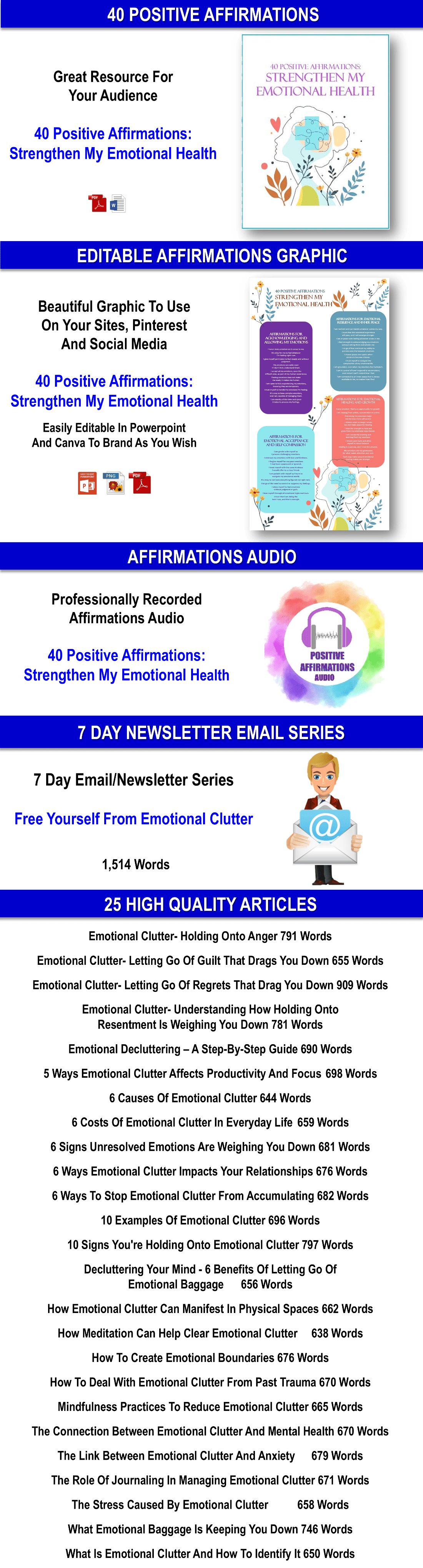 Emotional Detox - Free Yourself From Emotional Clutter And Boost Your Emotional Health Content With PLR Rights