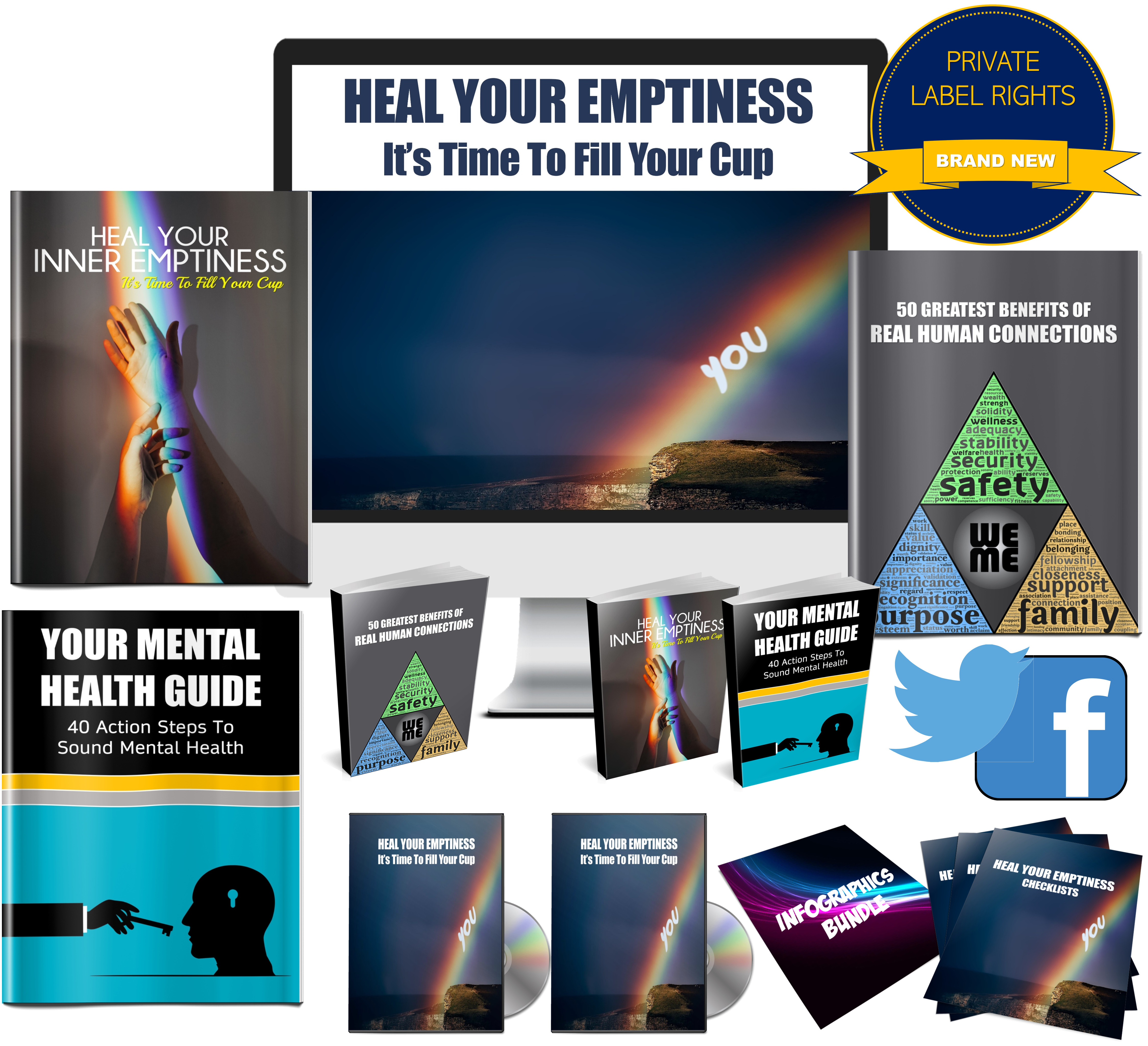 Heal Your Emptiness: It’s Time To Fill Your Cup Giant Content Pack with PLR Rights