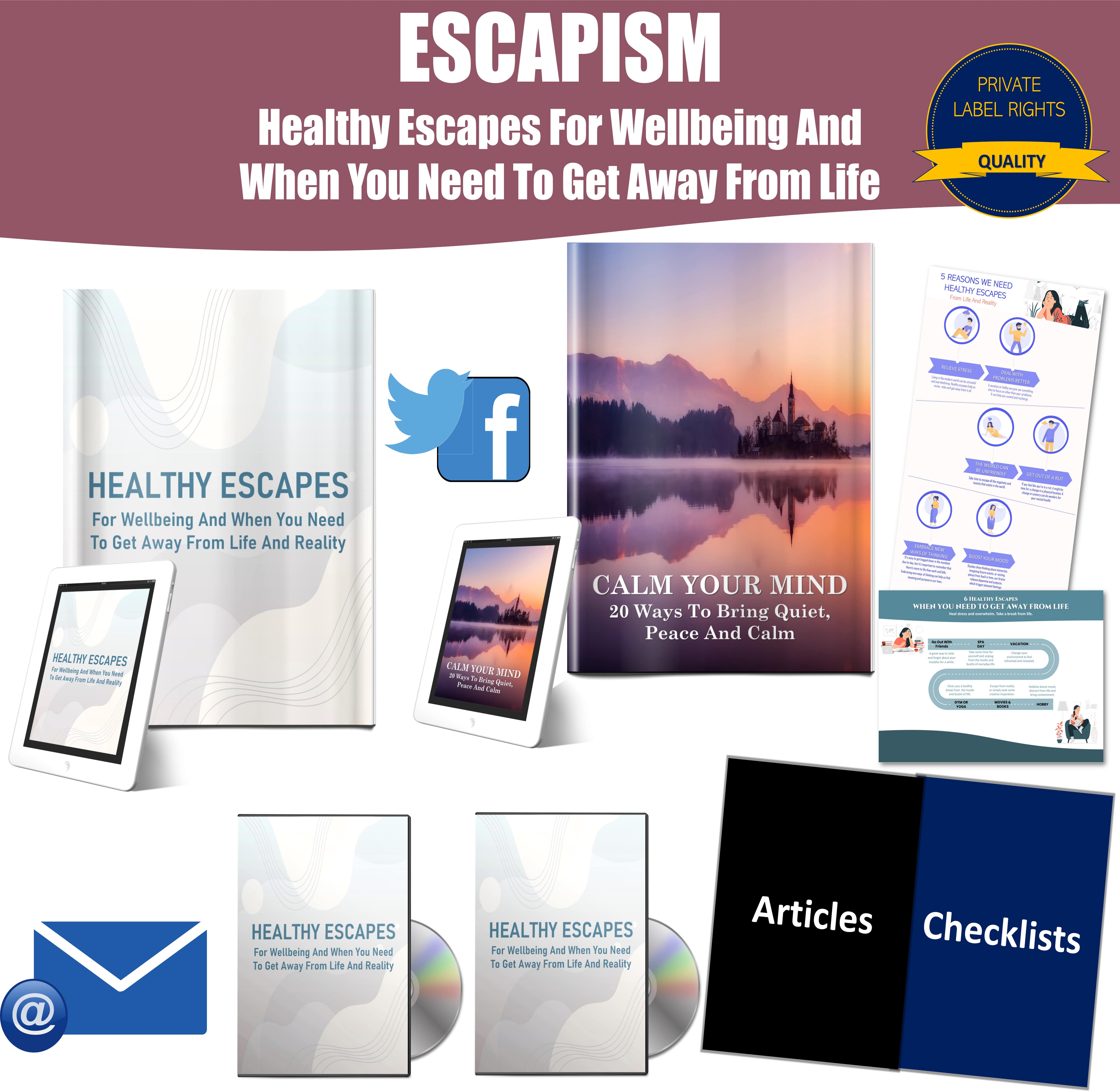 Escapism: Healthy Escapes For Wellbeing And When You Need To Get Away From Life  Giant PLR