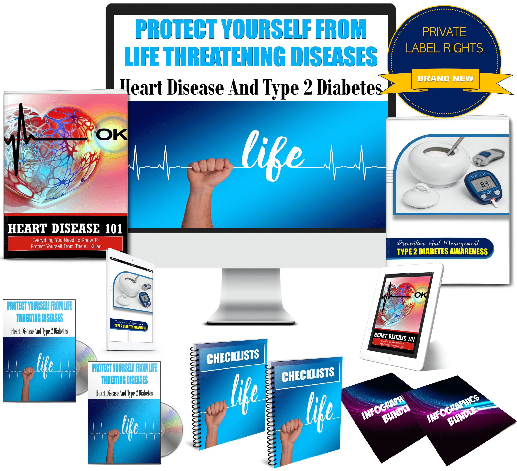 Heart Disease And Type 2 Diabetes Content Pack PLR Rights