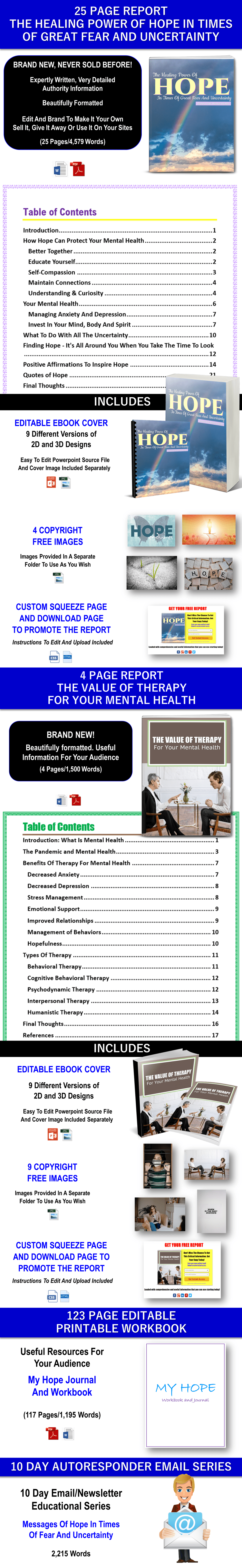 Hope And Value Of Therapy For Mental Health Content - Private Label Rights