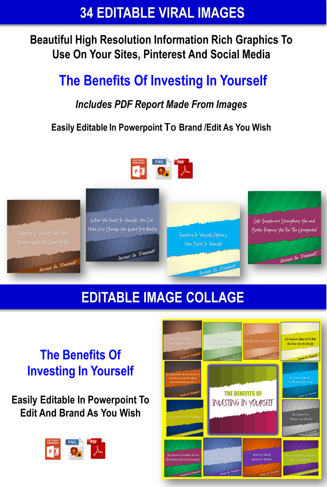 Invest In Yourself Personal Development Content with PLR Rights