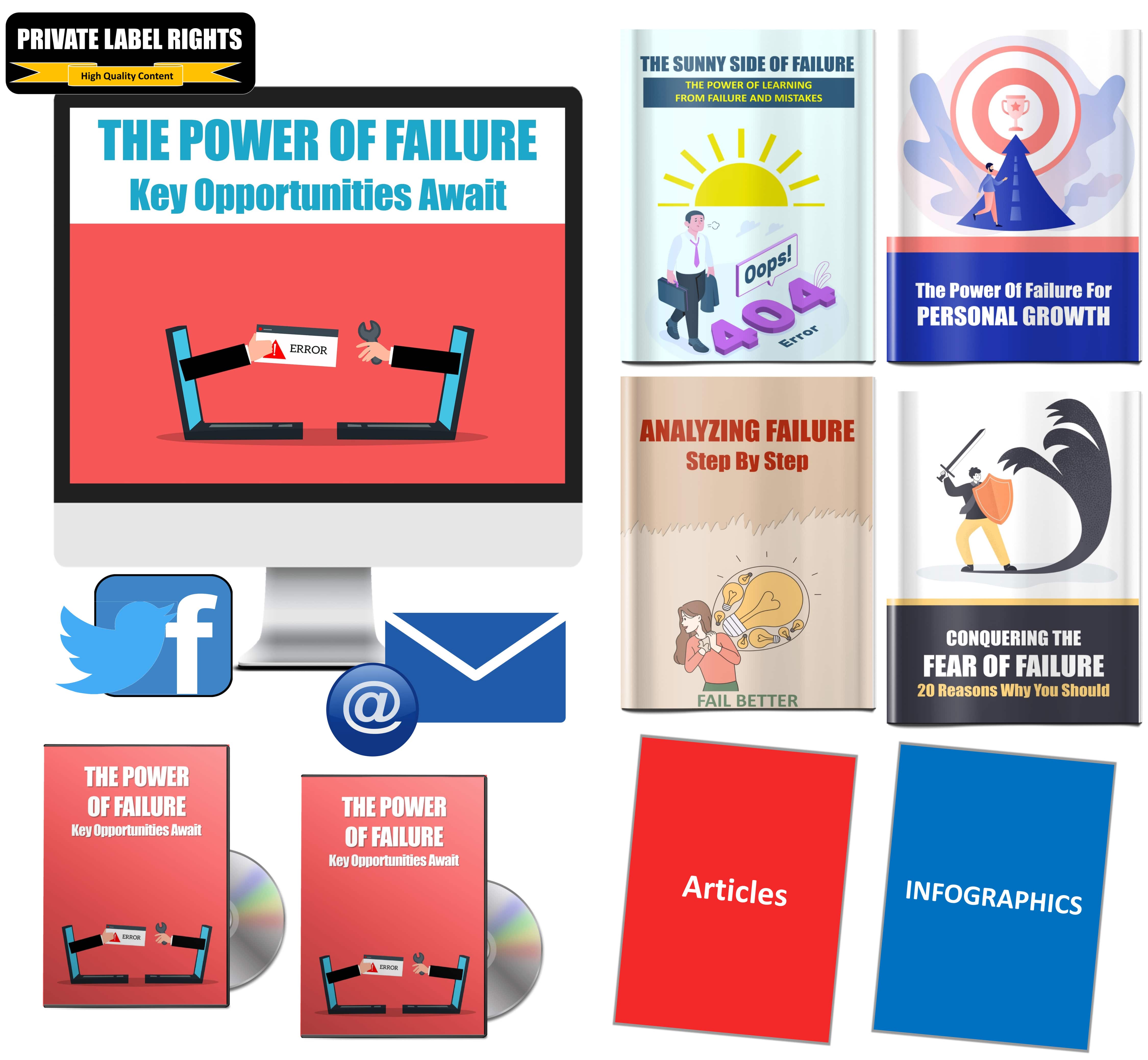 The Power Of Failure – Key Opportunities Await  Giant Content Pack with PLR Rights