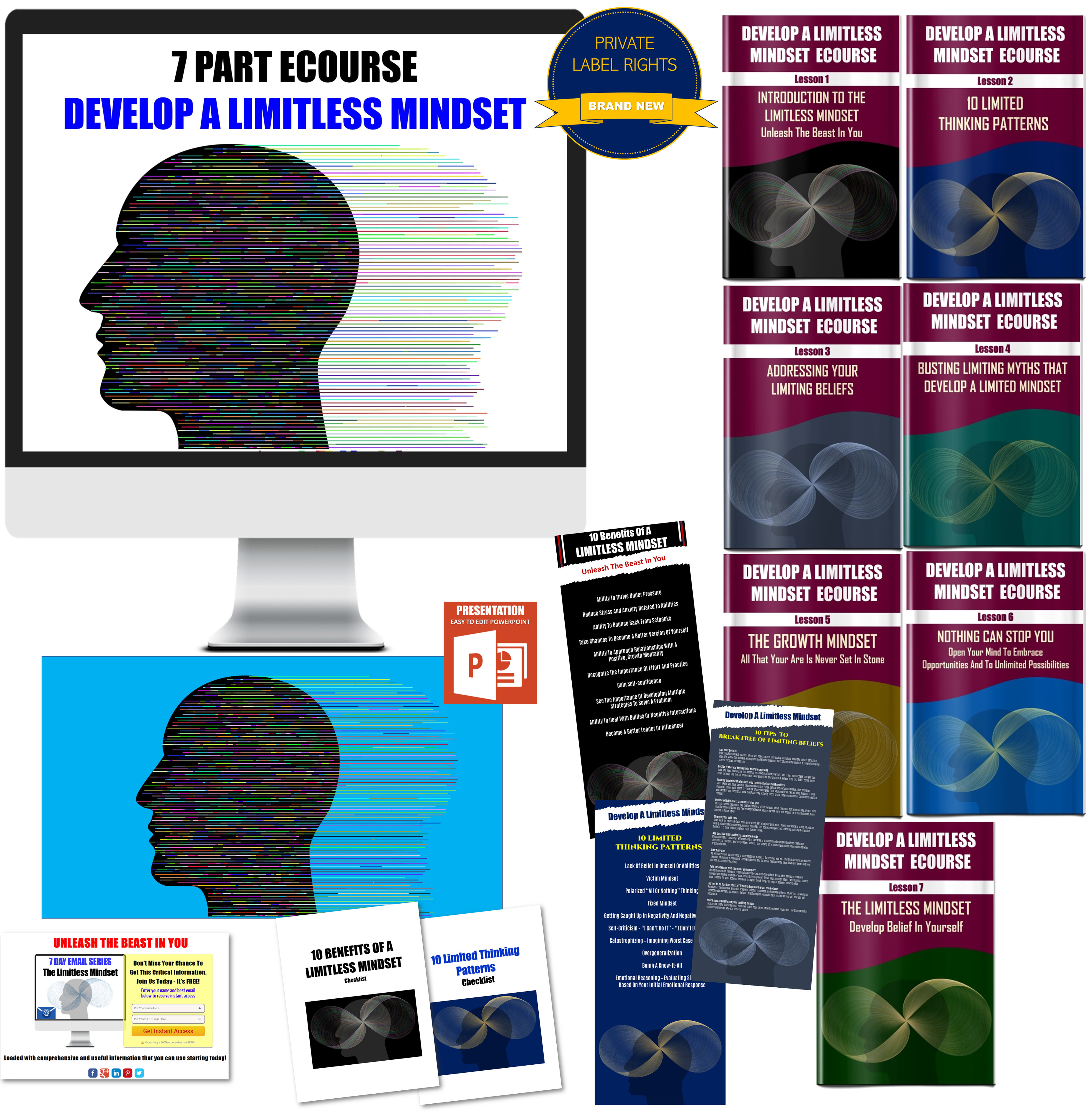 7 PART ECOURSE DEVELOP A LIMITLESS MINDSET - Private Label Rights