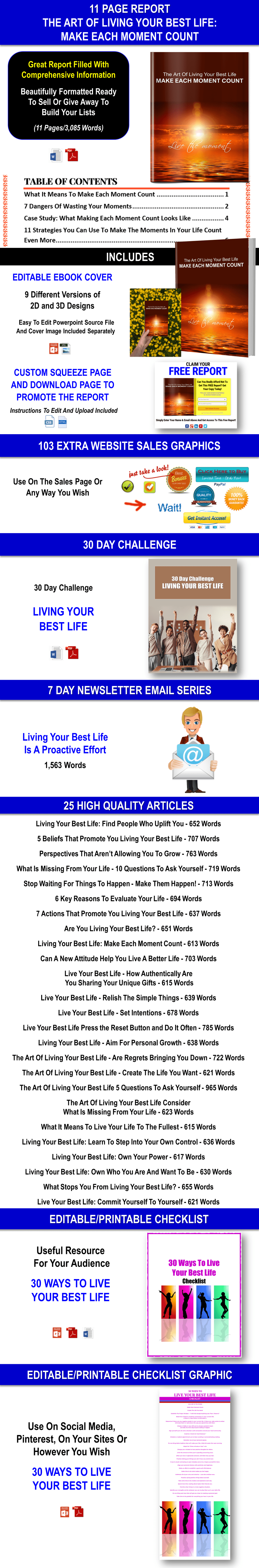 Art Of Living Your Best Life Content With PLR Rights