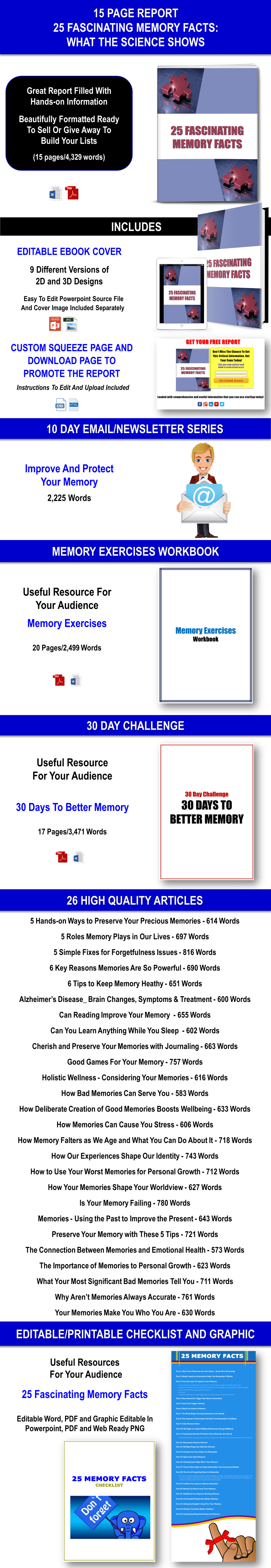 KEEP YOUR MEMORY HEALTHY Content with PLR Rights