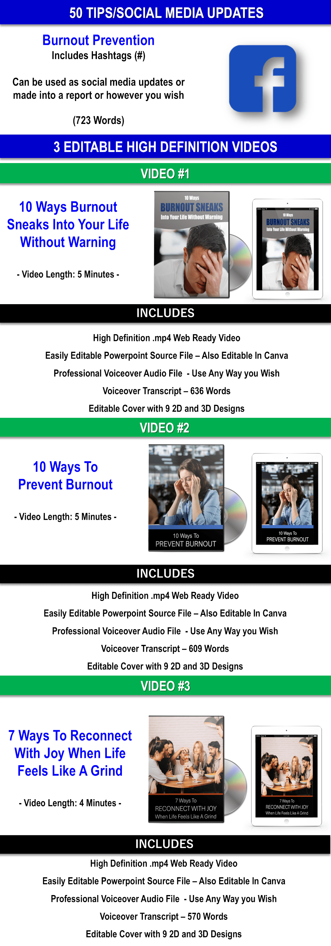 The Burnout Cure: Mental Wellness For Busy Lives Content With PLR Rights
