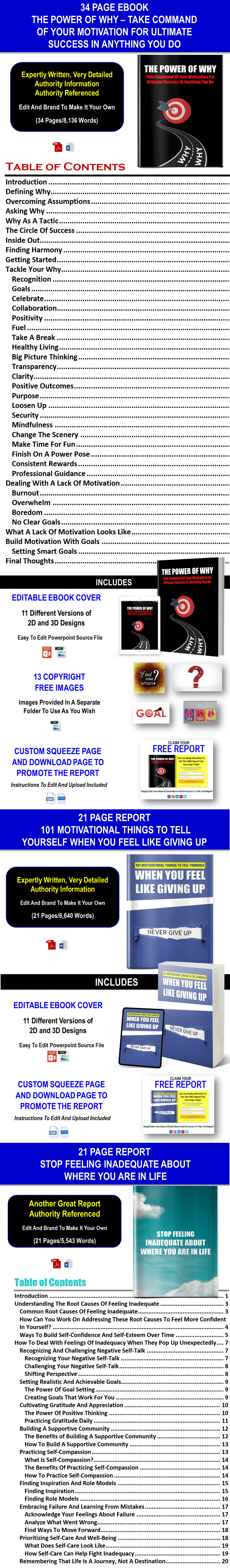The Power Of Why: Command Your Motivation Giant PLR Giant Content Pack PLR Rights