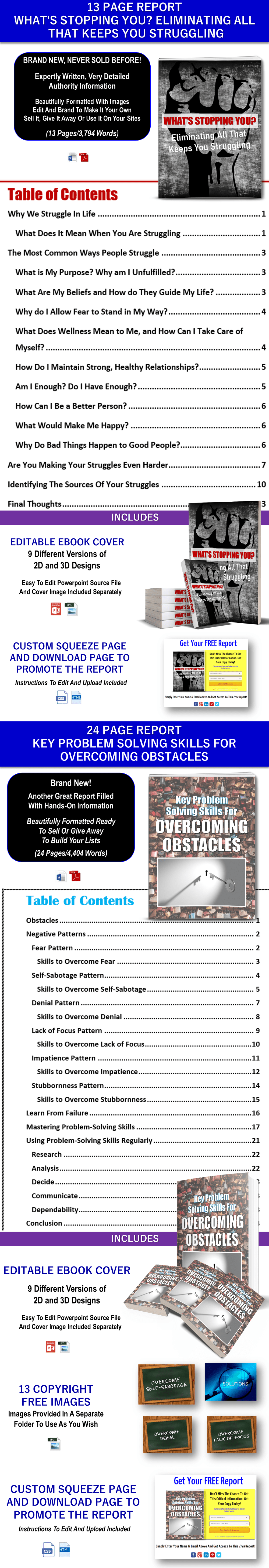 Overcome Struggle and Obstacles Content - Private Label Rights