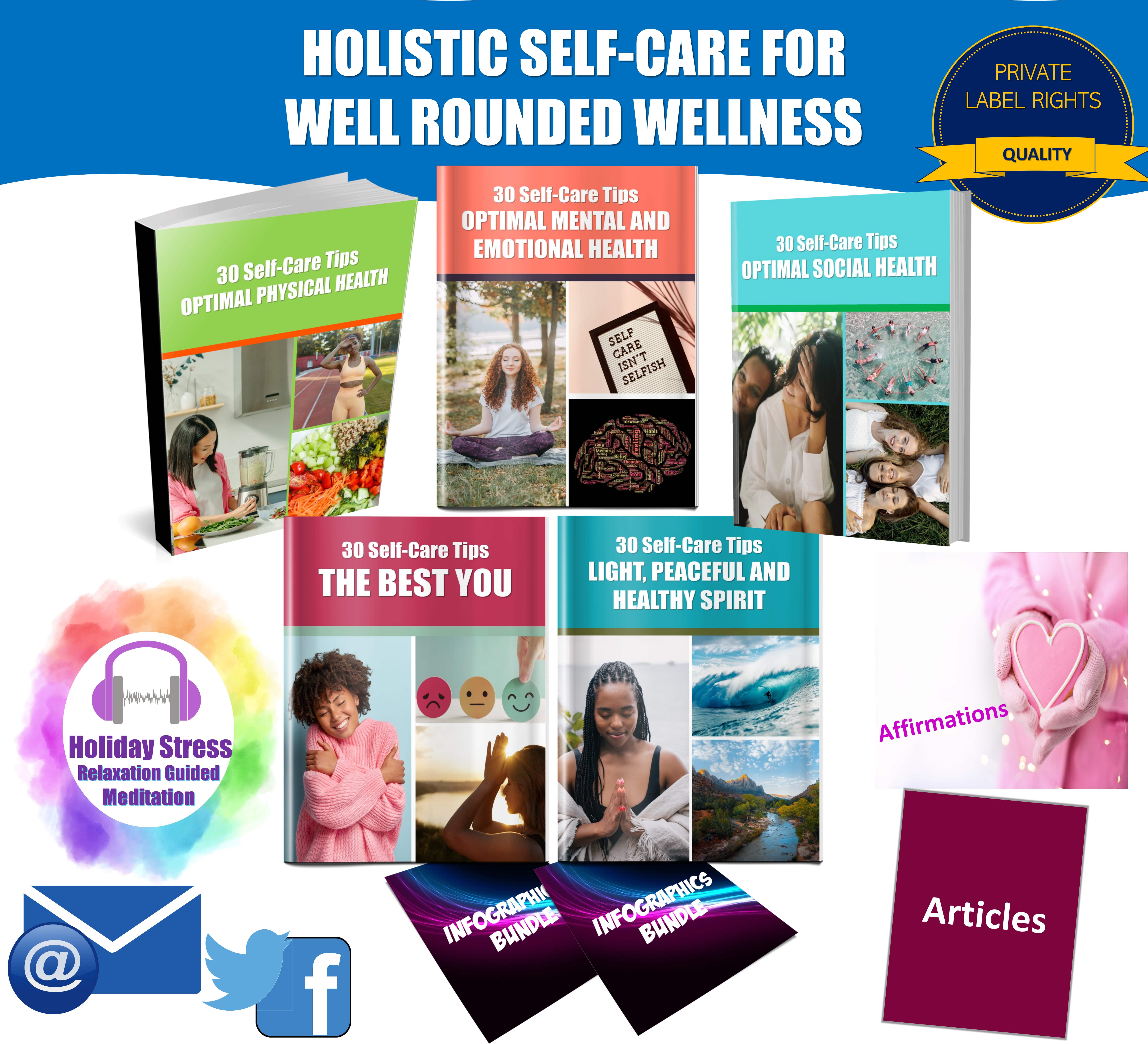 Holistic Self-Care For Mind, Body And Spirit Giant PLR