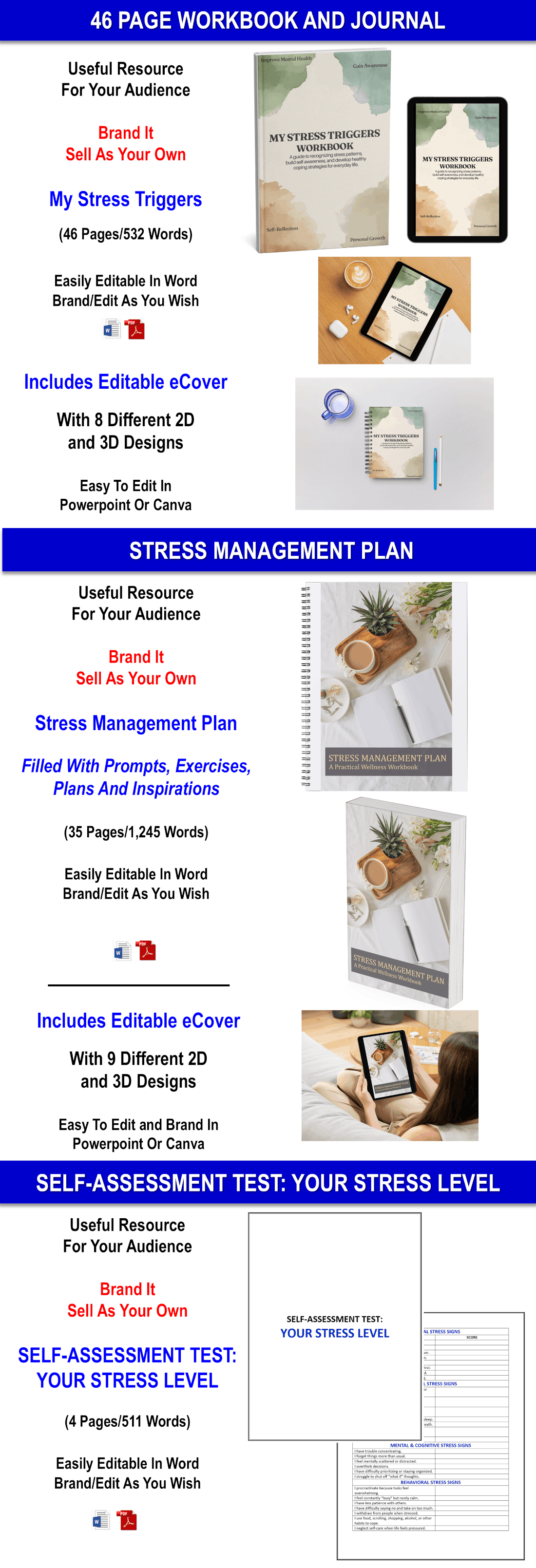 Stress And Your Mental Health – 201 Stress Management Strategies CONTENT PACK WITH PLR RIGHTS