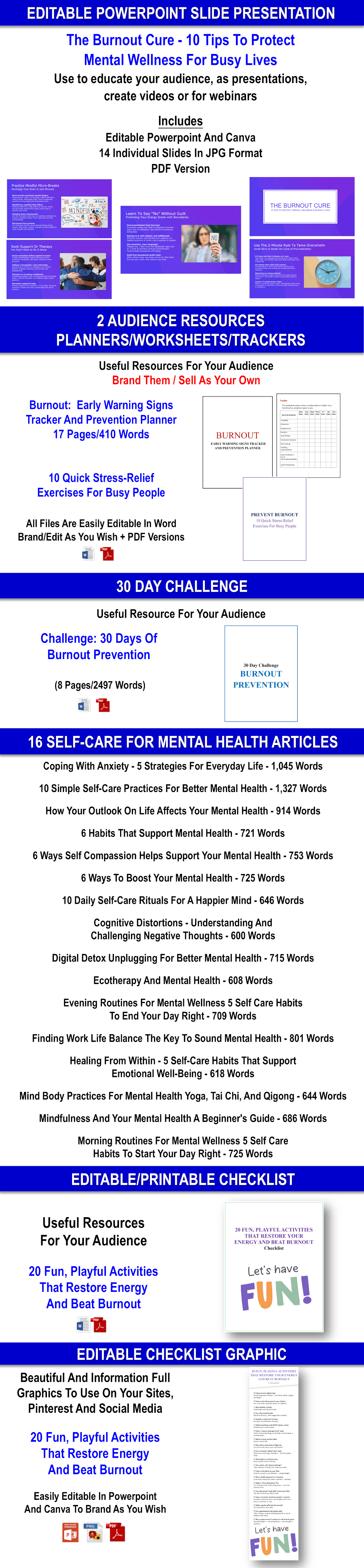 Stress And Your Mental Health – 201 Stress Management Strategies CONTENT PACK WITH PLR RIGHTS