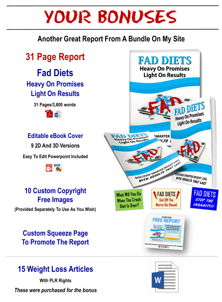 Giant Permanent Weight Loss PLR: eBooks, Videos, Infographics, Articles