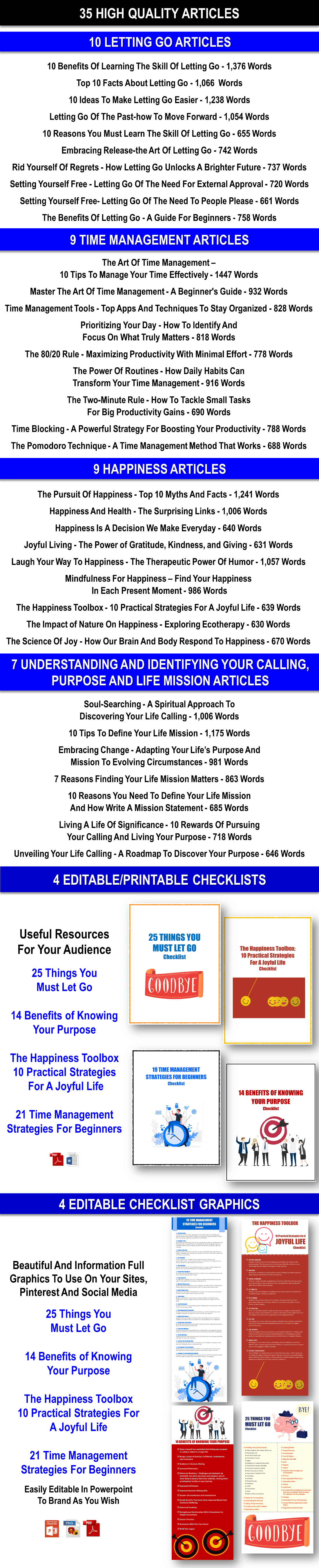 Your Self-Improvement Journey - Master 4 Key Life Skills Content Pack with PLR Rights